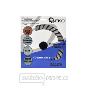 Kotouč diamantový hrnkový brusný turbo GEKO, 125x5mm, M14  náhled