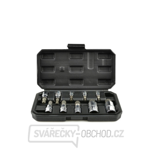 Zástrčné hlavice Torx GEKO 1/4”, 3/8”, 1/2”, M4-M18, sada 10ks 