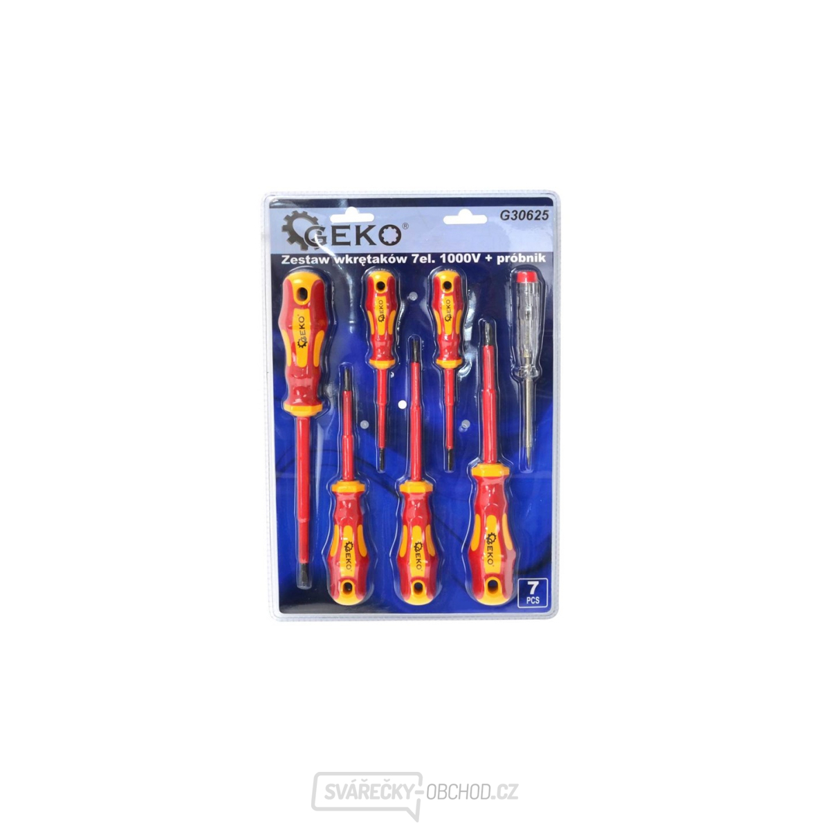 Sada šroubováků se zkoušečkou GEKO 7ks 1000V
