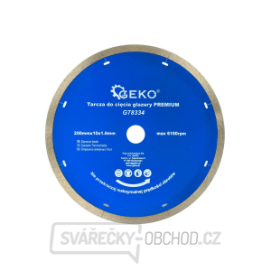 Kotouč diamantový řezný celoobvodový GEKO 250x10x22,2mm  gallery main image