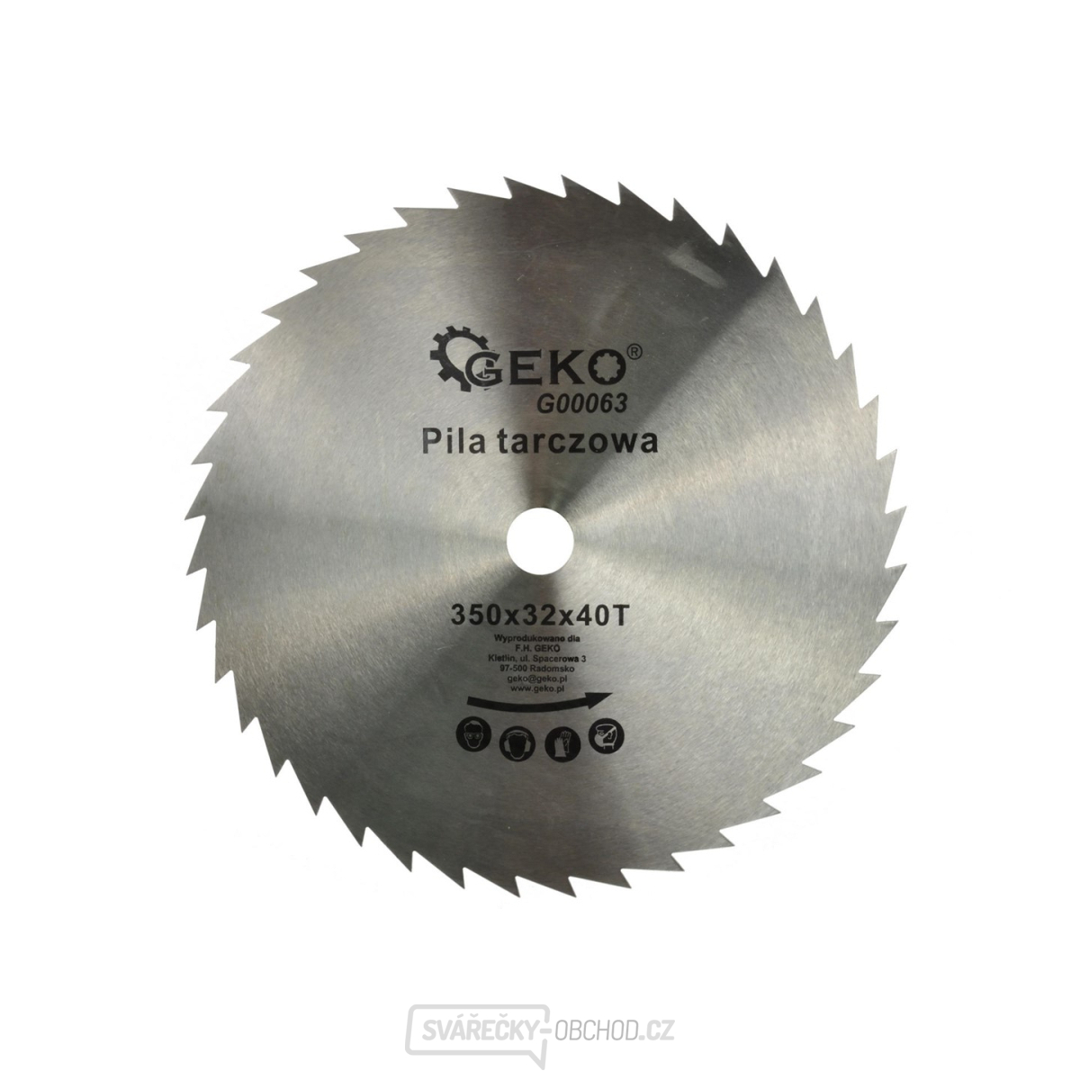 Kotouč pilový GEKO, 350x32x40T  Kotouč pilový GEKO, 350x32x40T  gallery main image
