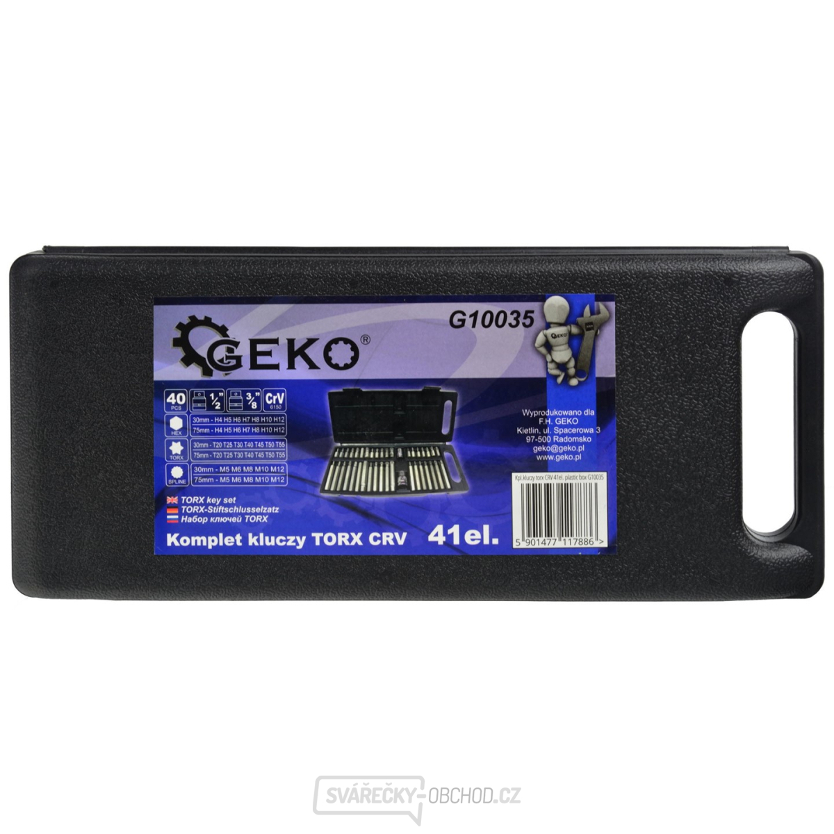 Sada bitů torx 41 dílná GEKO, CrV ocel, plastový box