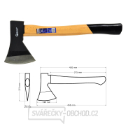 Sekera, dřevěná násada, 1000 g x 18