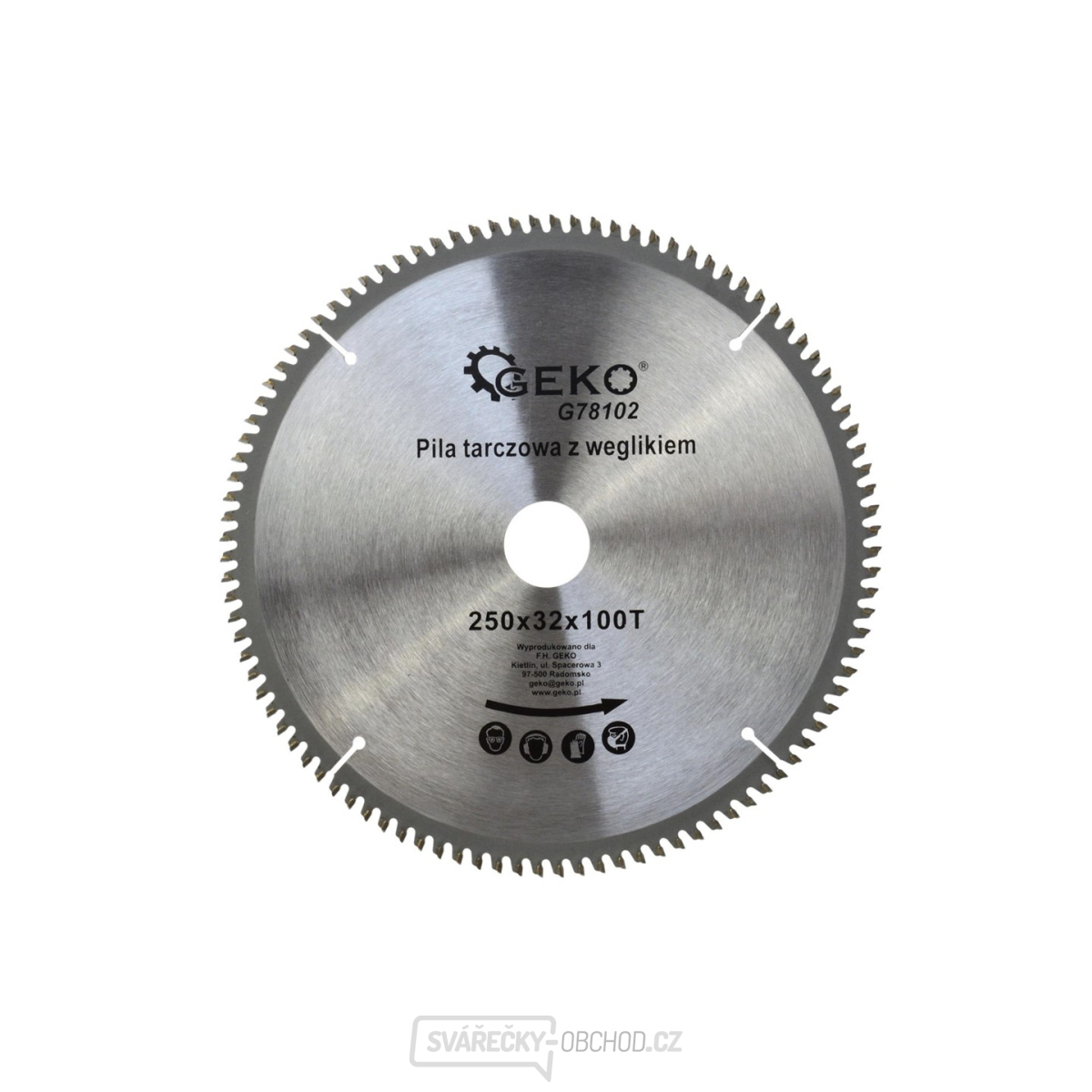 Kotouč řezný na hliník GEKO, 250x32 mm 100T