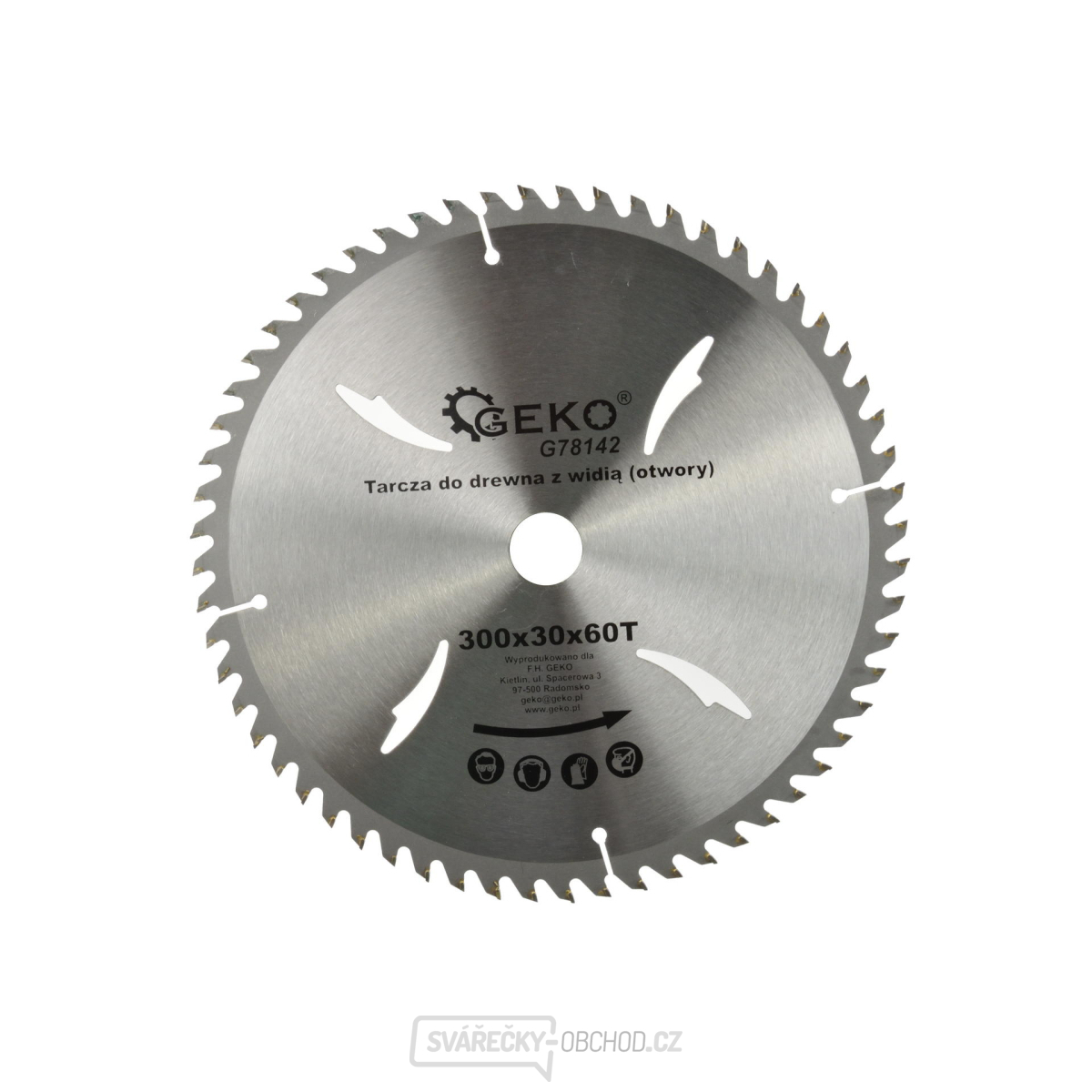 Kotouč pilový do dřeva GEKO, 300x30 mm, 60T  Kotouč pilový do dřeva GEKO, 300x30 mm, 60T  gallery main image