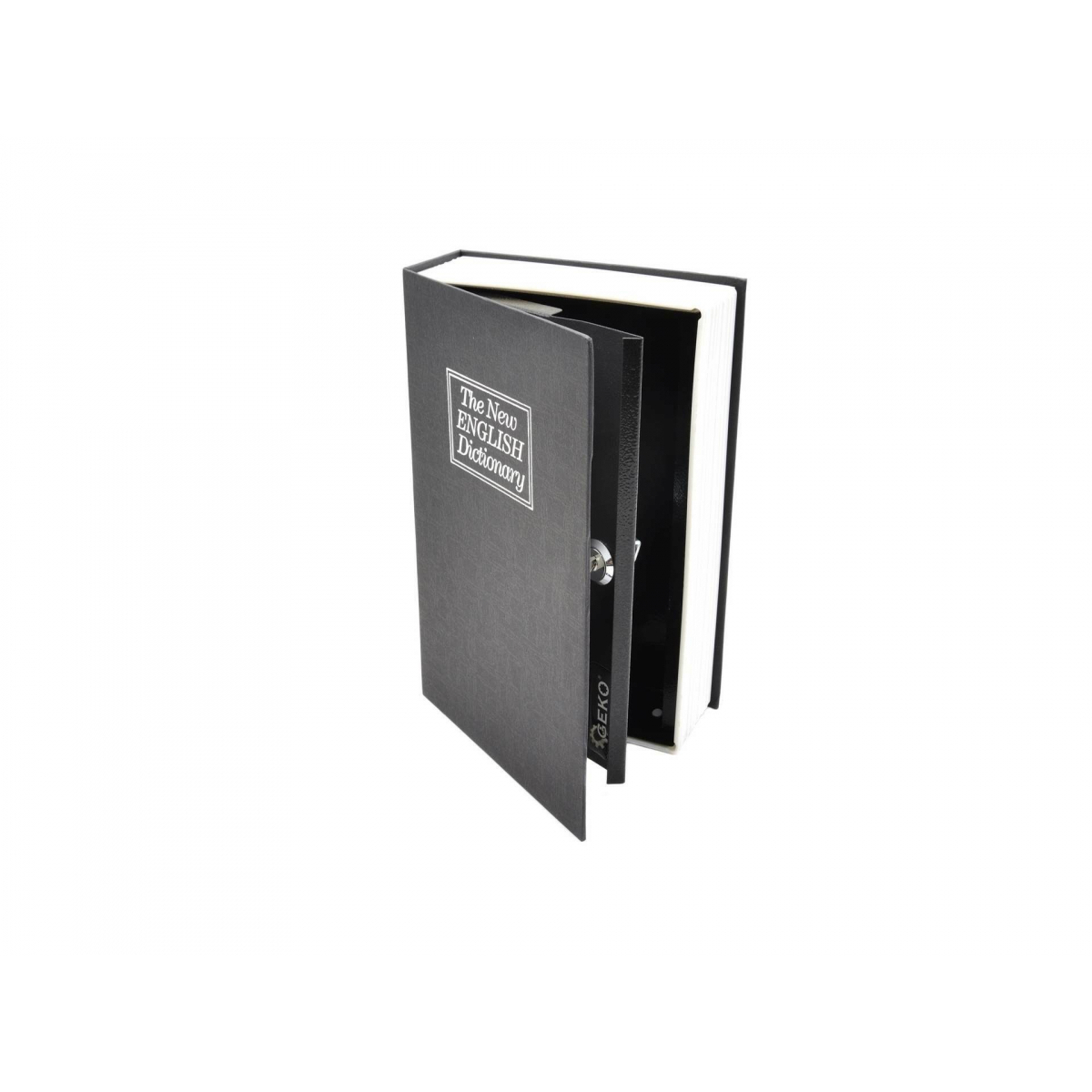 Schránka/kniha na peníze s plastovým pořadačem GEKO + 2 klíče, 180x115x55mm