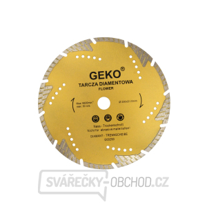 Kotouč diamantový řezný turbo-segmentový GEKO, 230x8x22mm 