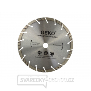 Kotouč diamantový řezný turbo-segmentový GEKO, 230x10x22mm 