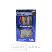 Šroubováky, sada 7ks, 4x ploché, 3x křížové, CrV GEKO Šroubováky, sada 7ks, 4x ploché, 3x křížové, CrV GEKO gallery main image