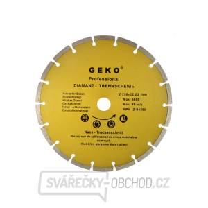 Kotouč diamantový řezný segmentový GEKO, 230x8x22mm  Kotouč diamantový řezný segmentový GEKO, 230x8x22mm  gallery main image