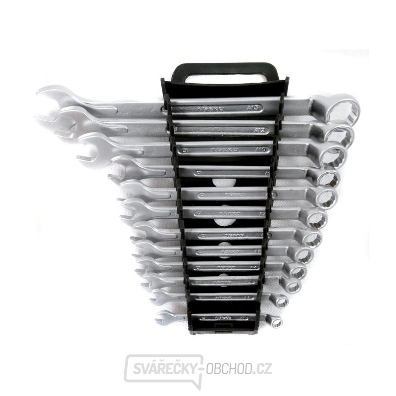 Klíče očkoploché vyhnuté, sada 12ks, 6-22mm GEKO