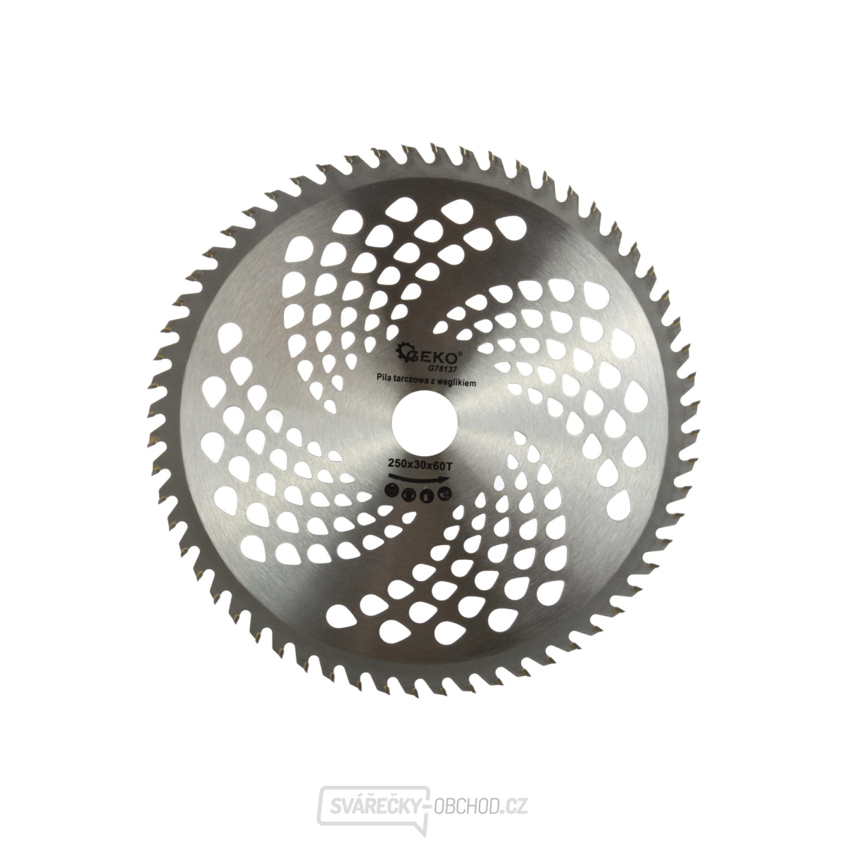 Kotouč pilový do dřeva, 250x30 mm, 60T GEKO Kotouč pilový do dřeva, 250x30 mm, 60T GEKO gallery main image