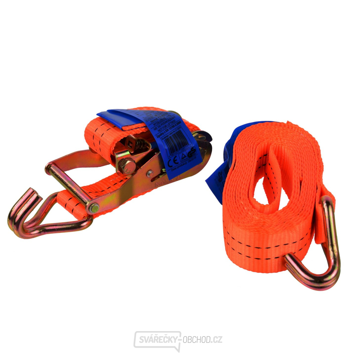 Popruh upínací s ERGO ráčnou a hákem GEKO, 4m/2T/40mm