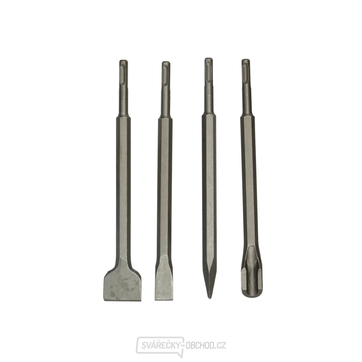 Sekáče SDS PLUS GEKO, sada 4ks, 250mm:, plochý 20 a 40mm, špičatý, drážkovací 