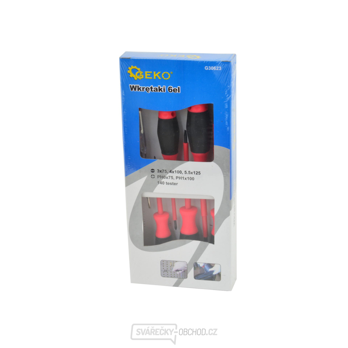 Šroubováky izolované + zkoušečka GEKO, sada 6ks