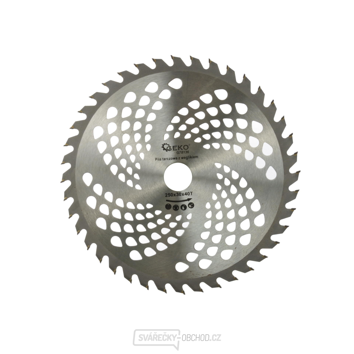 Kotouč pilový do dřeva GEKO, 250x30 mm, 40T  Kotouč pilový do dřeva GEKO, 250x30 mm, 40T  gallery main image