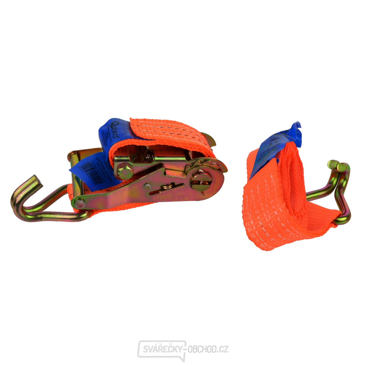 Popruh upínací s ERGO ráčnou a hákem GEKO, 2m/2T/40mm 