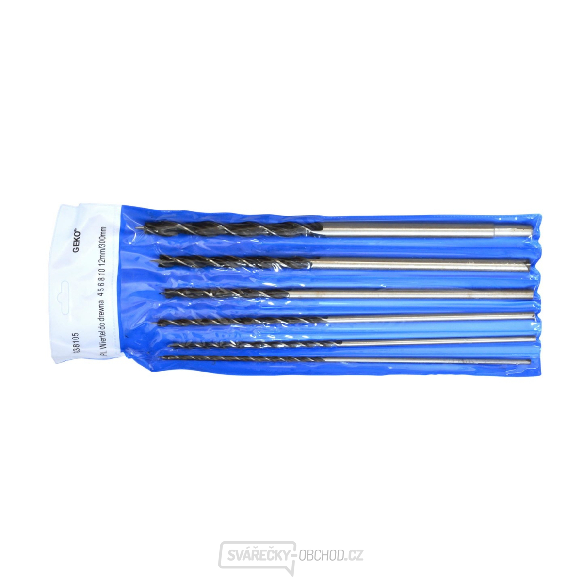 Vrtáky do dřeva, sada 6ks GEKO, 4-12mm, délka 300mm