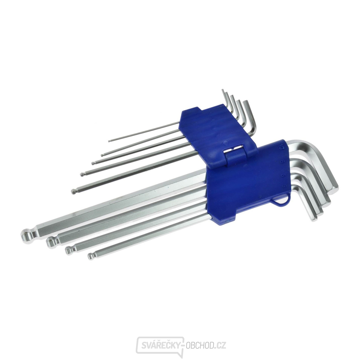 L-klíče imbus GEKO, sada 9ks, 1,5-2-2,5-3-4-5-6-8-10mm, s kuličkou, 260mm