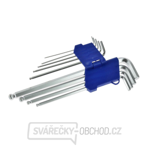 L-klíče imbus GEKO, sada 9ks, 1,5-2-2,5-3-4-5-6-8-10mm, s kuličkou, 260mm  L-klíče imbus GEKO, sada 9ks, 1,5-2-2,5-3-4-5-6-8-10mm, s kuličkou, 260mm  gallery main image