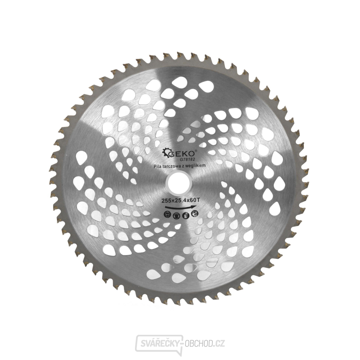 Kotouč vidiový GEKO 255x25,4 mm, 60T  Kotouč vidiový GEKO 255x25,4 mm, 60T  gallery main image