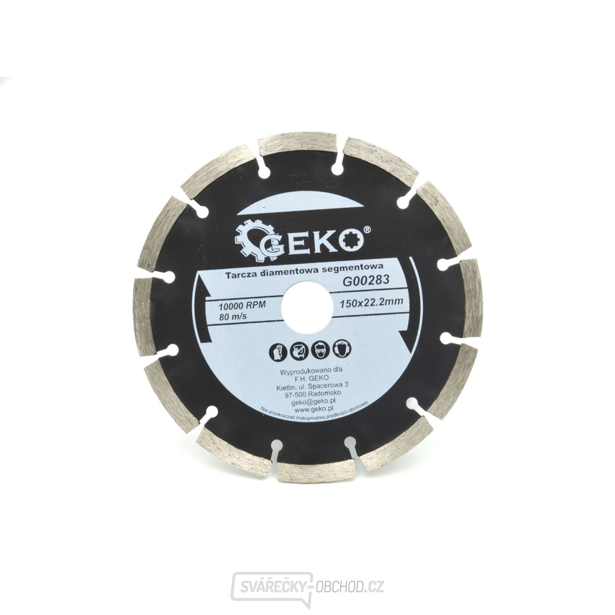 Diamantový kotouč GEKO, 150mm x 22,2mm 