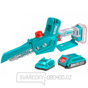 Řetězová pila AKU TOTAL, mini, 20V LI-ION, Brushless, 1ks baterie, 1ks nabíječky