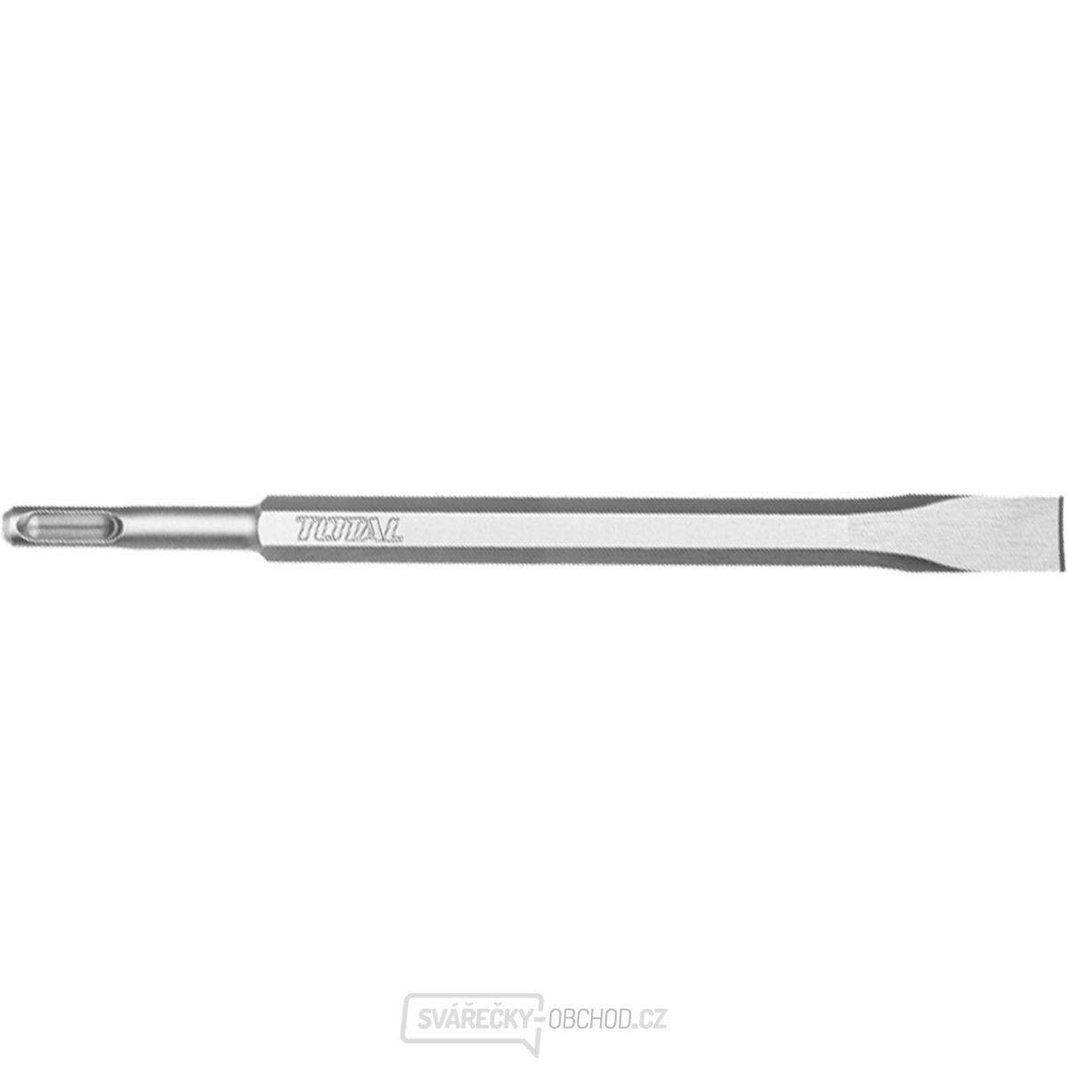 Sekáč plochý SDS Plus TOTAL, 14x250x20mm, Vyrobeno z chrom-molybdenové legované oceli s pískovanou úpravou.