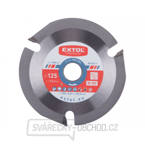 Kotouč řezný/frézovací s SK plátky EXTOL PREMIUM, O125x4,0x22,2mm, 3T Kotouč řezný/frézovací s SK plátky EXTOL PREMIUM, O125x4,0x22,2mm, 3T gallery main image