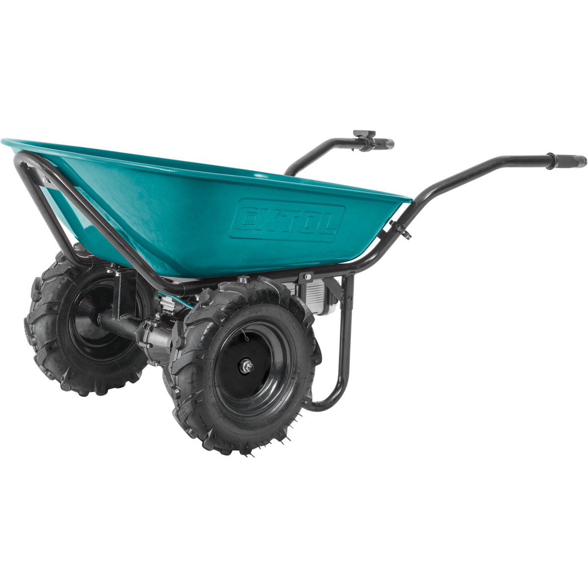 Kolečko dvoukolák s převodovkou aku EXTOL INDUSTRIAL, 260kg, 100l, 40V Li-ion, 6000mAh 8791590