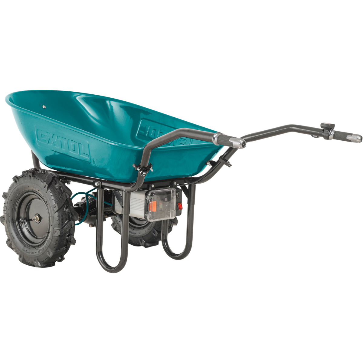 Kolečko dvoukolák s převodovkou aku EXTOL INDUSTRIAL, 260kg, 100l, 40V Li-ion, 6000mAh Náhled