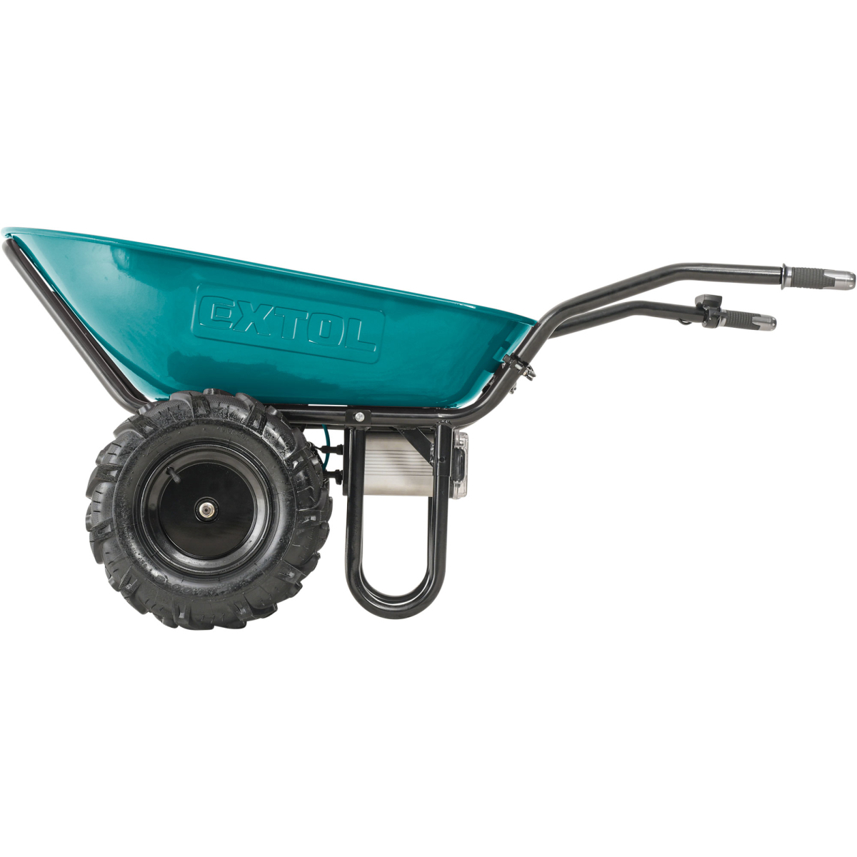 Kolečko dvoukolák s převodovkou aku EXTOL INDUSTRIAL, 260kg, 100l, 40V Li-ion, 6000mAh Náhled