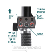 Kolečko dvoukolák s převodovkou aku EXTOL INDUSTRIAL, 260kg, 100l, 40V Li-ion, 6000mAh Náhled