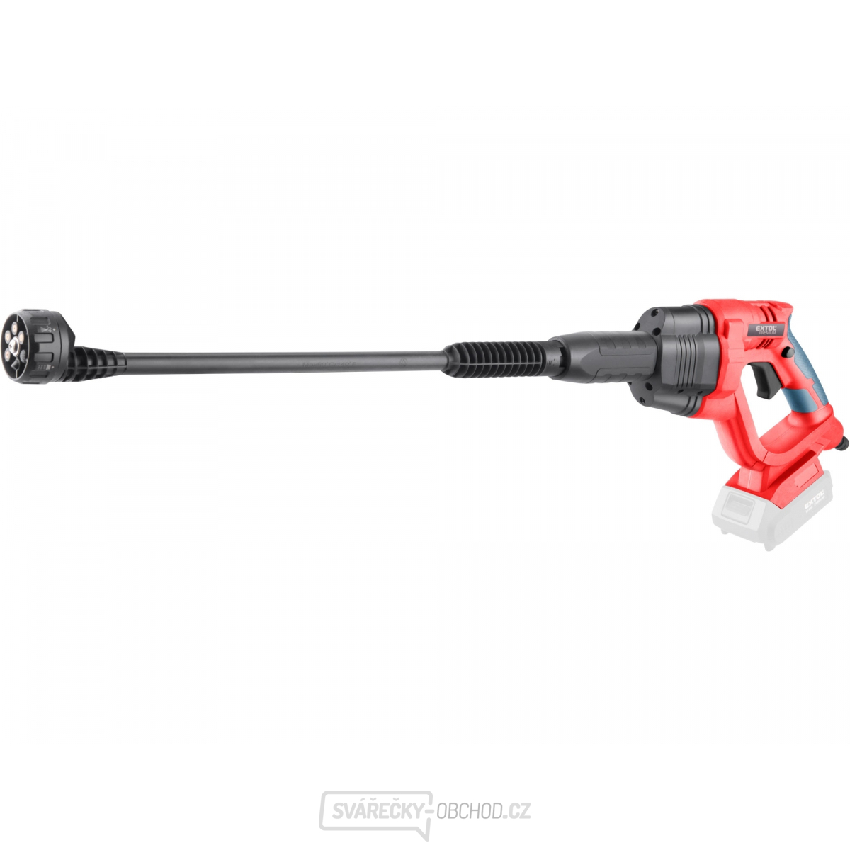 Čistič tlakový aku SHARE20V EXTOL PREMIUM, 20V Li-ion, bez baterie a nabíječky