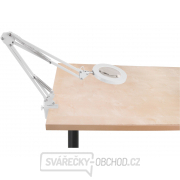 Lampa stolní s lupou EXTOL LIGHT, USB napájení, bílá, 2400lm, 3 barvy světla, 5x zvětšení Náhled