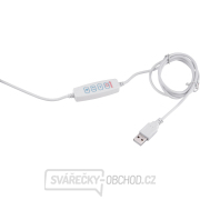 Lampa stolní s lupou EXTOL LIGHT, USB napájení, bílá, 2400lm, 3 barvy světla, 5x zvětšení náhled