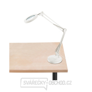 Lampa stolní s lupou EXTOL LIGHT, USB napájení, bílá, 2400lm, 3 barvy světla, 5x zvětšení náhled
