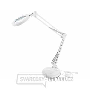 Lampa stolní s lupou EXTOL LIGHT, USB napájení, bílá, 2400lm, 3 barvy světla, 5x zvětšení gallery main image