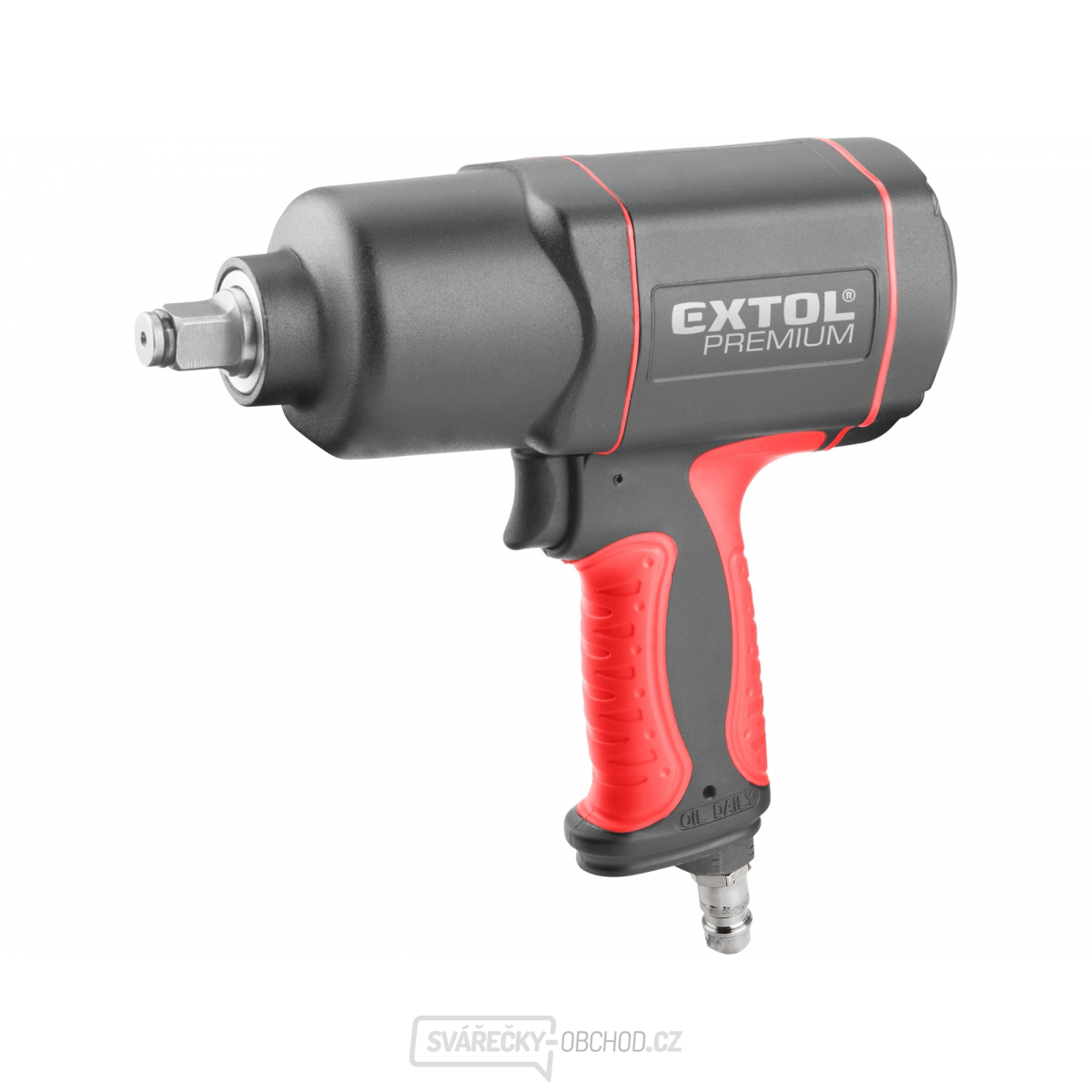 Utahovák rázový EXTOL PREMIUM, 1/2", kompozit, pneu, 800Nm