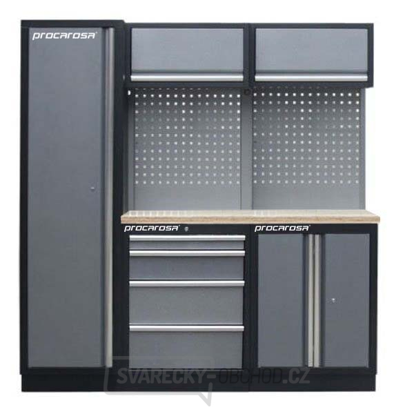 Sestava dílenského nábytku Procarosa PROFI TGBCW-130400 Pracovní deska:: dřevěná Sestava dílenského nábytku Procarosa PROFI TGBCW-130400 Pracovní deska:: dřevěná gallery main image