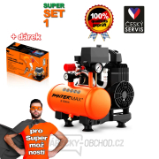 Bezolejový kompresor PANTERMAX®AirFlow® 3 SILENT SET1+Sada příslušenství 5ti dílná gallery main image