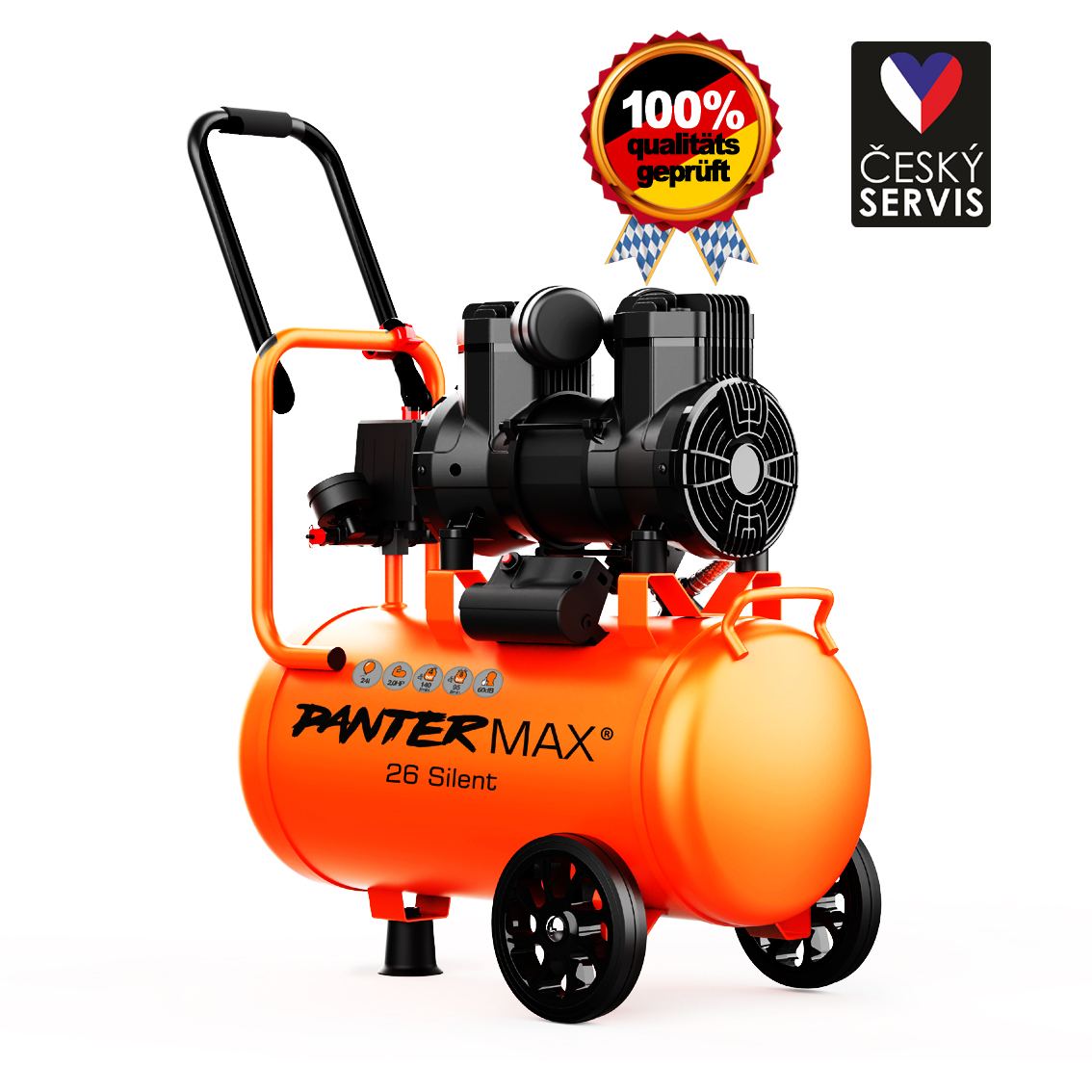Levně PANTERMAX Super tichý bezolejový kompresor AirFlow 26 SILENT PMAF26SI