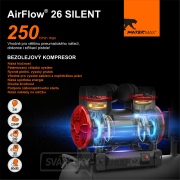 PANTERMAX Super tichý bezolejový kompresor AirFlow® 26 SILENT SET2 náhled