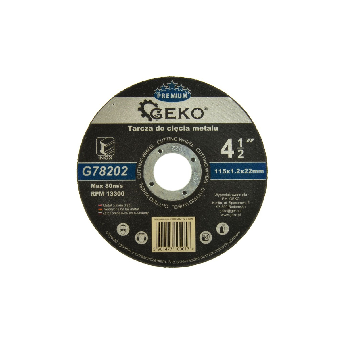 Levně Kotouč řezný na kov/ocel INOX GEKO, 115x1,2mm G78202