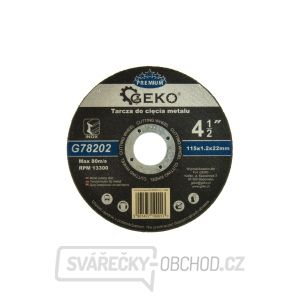 Kotouč řezný na kov/ocel INOX GEKO, 115x1,2mm  Kotouč řezný na kov/ocel INOX GEKO, 115x1,2mm  gallery main image