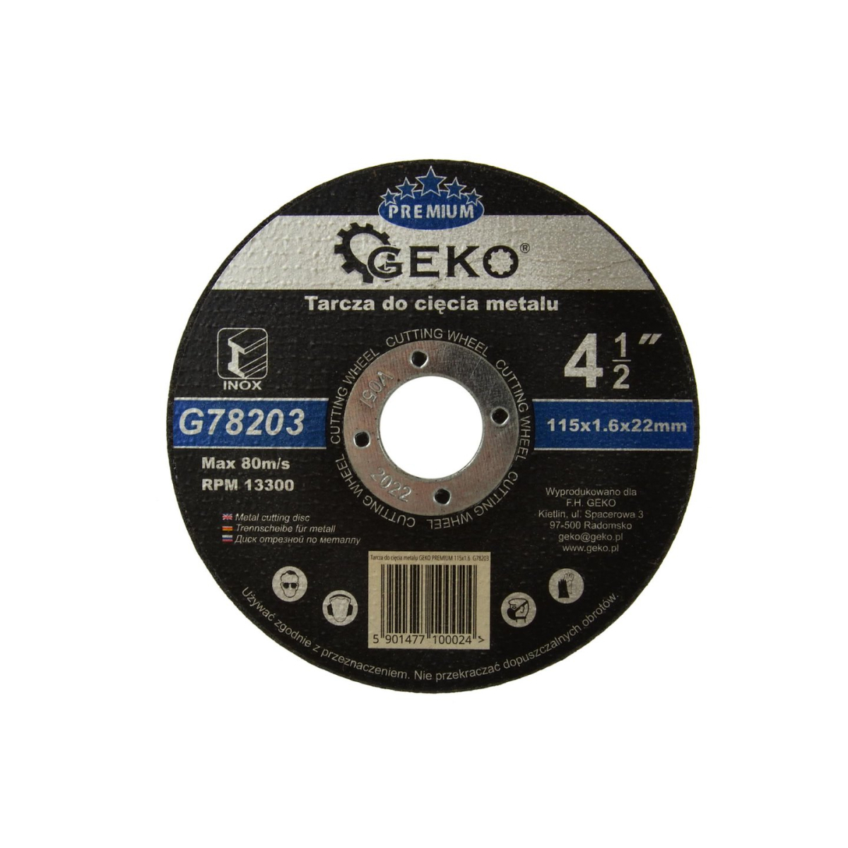 Levně Kotouč řezný na kov GEKO, 115x1,6mm G78203