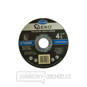 Kotouč řezný na kov GEKO, 115x2mm  gallery main image