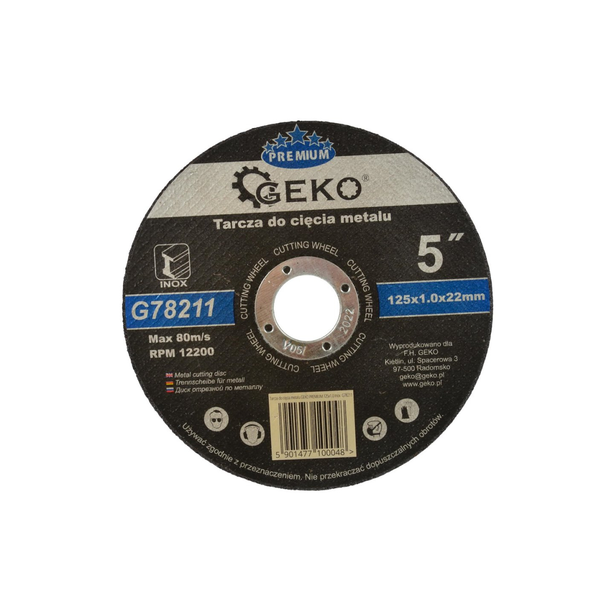 Levně Kotouč řezný na kov GEKO, 125x1,0mm G78211