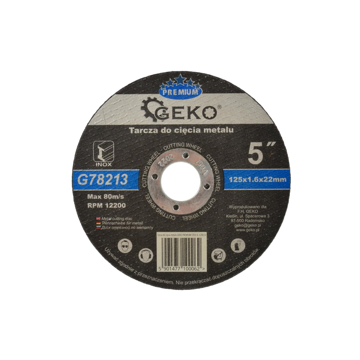 Levně Kotouč řezný na kov GEKO, 125x1,6mm G78213