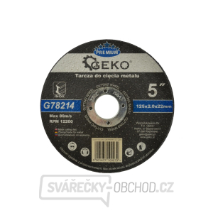 Kotouč řezný na kov GEKO, 125x2mm  Kotouč řezný na kov GEKO, 125x2mm  gallery main image